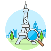 Landmark Info Illustration from UX Colors Set