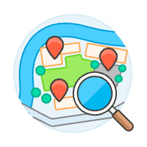 Searching Place Illustration from UX Colors Set