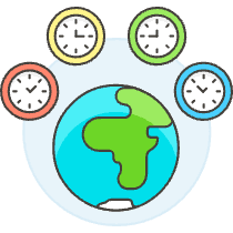Timezone Illustration from UX Colors Set