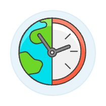 World Clock Illustration from UX Colors Set