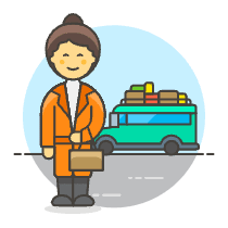 Bus Traveler 2 Illustration from UX Colors Set