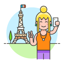 Eifel Selfie 5 Illustration from UX Colors Set