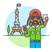 Eifel Selfie 6 Illustration from UX Colors Set