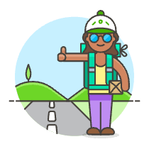 Hitchhiking 1 Illustration from UX Colors Set