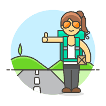 Hitchhiking 3 Illustration from UX Colors Set