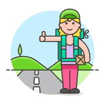 Hitchhiking 5 Illustration from UX Colors Set