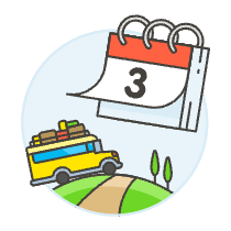 Trip Calendar Illustration from UX Colors Set