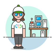 Computer Nerd 2 Illustration from UX Colors Set