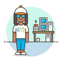 Computer Nerd 4 Illustration from UX Colors Set