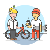 Cyclist 1 2 Illustration from UX Colors Set