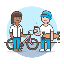 Cyclist 1 4 Illustration from UX Colors Set