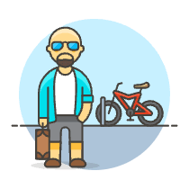 Cyclist 2 3 Illustration from UX Colors Set