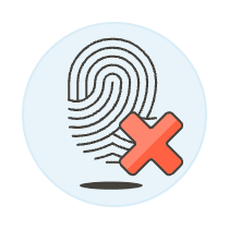 Fingerprint Fail Illustration from UX Colors Set