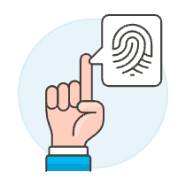 Fingerprint Hand 1 Illustration from UX Colors Set