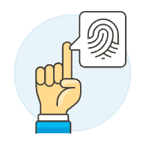 Fingerprint Hand 2 Illustration from UX Colors Set