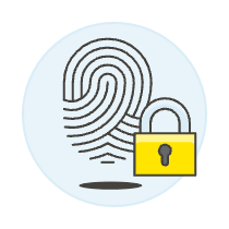 Fingerprint Padlock Illustration from UX Colors Set