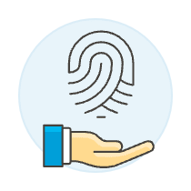 Fingerprint Share 2 Illustration from UX Colors Set