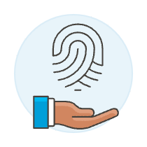 Fingerprint Share 3 Illustration from UX Colors Set