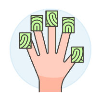 Fringerprints Hand 1 Illustration from UX Colors Set