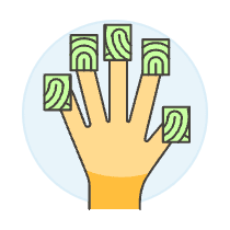 Fringerprints Hand 2 Illustration from UX Colors Set
