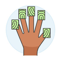 Fringerprints Hand 3 Illustration from UX Colors Set