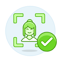 Avatar Green Check 1 5 Illustration from UX Colors Set