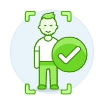 Avatar Green Check 2 3 Illustration from UX Colors Set