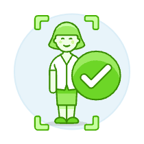 Avatar Green Check 2 4 Illustration from UX Colors Set