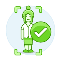 Avatar Green Check 2 6 Illustration from UX Colors Set