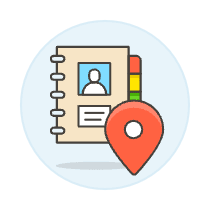 Contact Book Pin Illustration from UX Colors Set