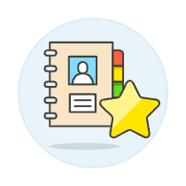 Contact Book Star Illustration from UX Colors Set