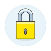 Padlock Square Illustration from UX Colors Set