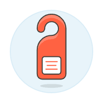 Private Doorhanger Illustration from UX Colors Set