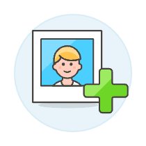 Avatar Frame Add Illustration from UX Colors Set
