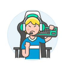 Player Fighting 2 Illustration from UX Colors Set