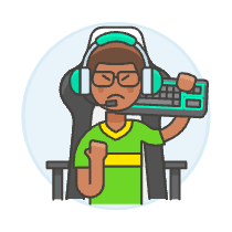 Player Fighting 3 Illustration from UX Colors Set