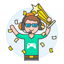 Player Winner 1 Illustration from UX Colors Set