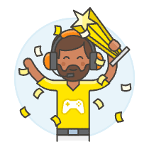 Player Winner 2 Illustration from UX Colors Set