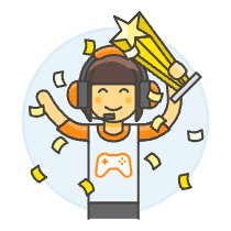 Player Winner 6 Illustration from UX Colors Set