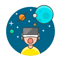 Playing VR Space 1 Illustration from UX Colors Set