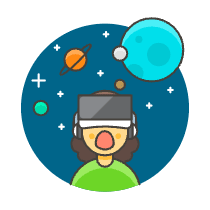 Playing VR Space 5 Illustration from UX Colors Set