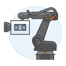 Video Robot Recorder Illustration from UX Colors Set