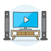 Television Modern Theater Illustration from UX Colors Set