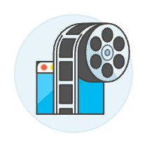 Video Film Roll Illustration from UX Colors Set