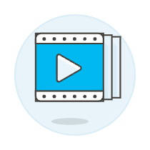 Video Player Film Illustration from UX Colors Set