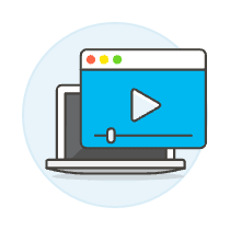 Video Player Laptop Illustration from UX Colors Set