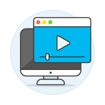 Video Player Pc Illustration from UX Colors Set