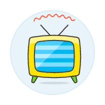Television Vintage 1 Illustration from UX Colors Set