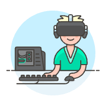 Vr Computer 1 Illustration from UX Colors Set
