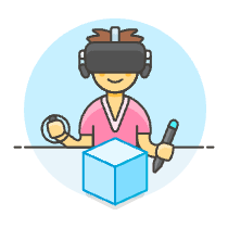Vr Modelling 4 3 Illustration from UX Colors Set